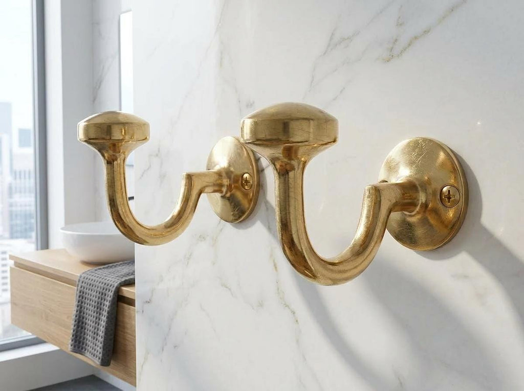 moroccan brass wall hooks, Unlacquered Brass Peg 3.7in x2.5in Pat.