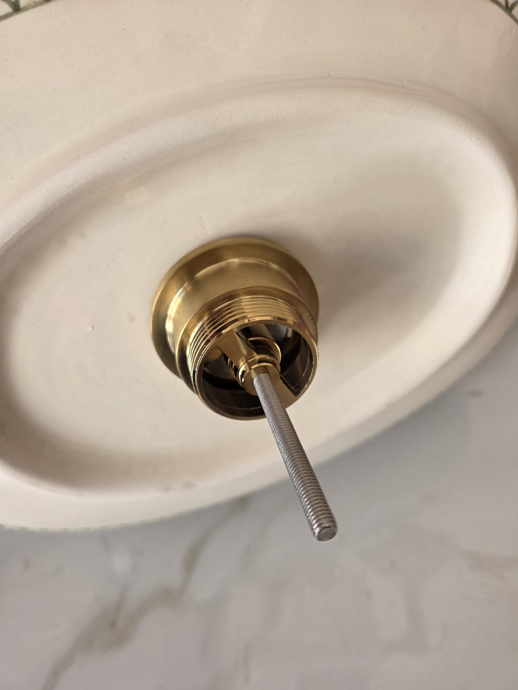 Unlacquered Brass Drain, Solid Push Pop-Up Vessel Sink Plug 1.6in