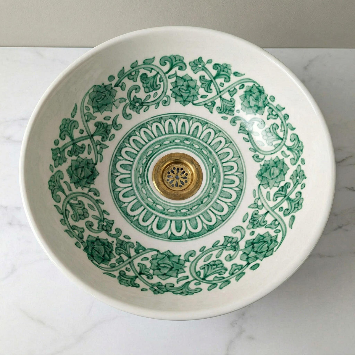 Ceramic Vessel Sink, Moroccan Ruby Red Handmade, 8-16 Inch Custom