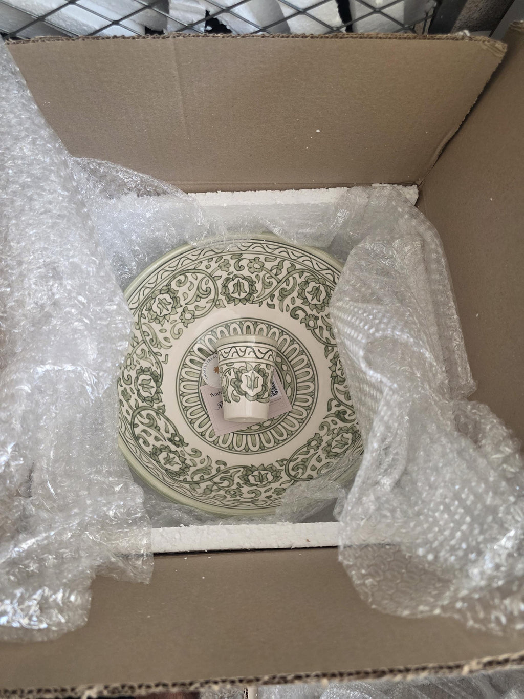 Ceramic Vessel Sink, Burgundy Hand-Painted Moroccan, 12" Diameter