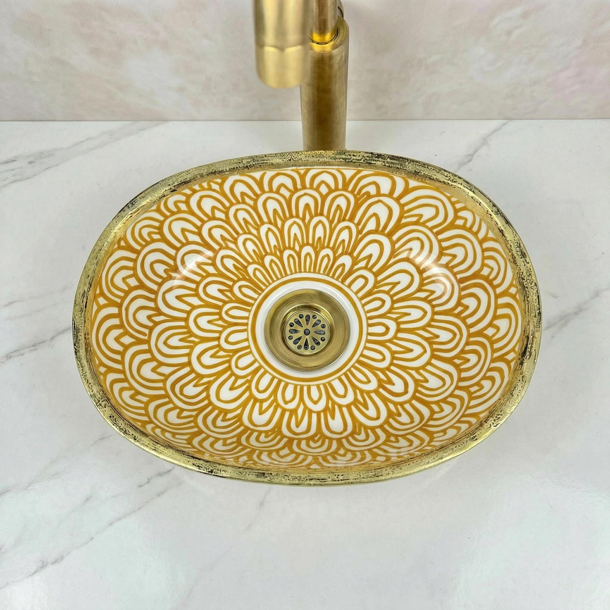 Black Porcelain Vessel Sink, Artisan Oval Porcelain Basin 5 Sizes