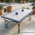 Moroccan Mosaic Table, Hand-Cut Zellige 30-120 cm, Indoor-Outdoor