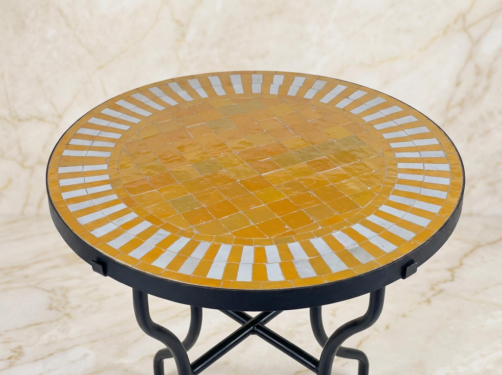 Zellige Tile Table, Hand-Glazed Moroccan Bistro Table, 30-120cmXL