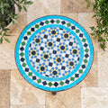 Moroccan Zellige Table', Handmade Mosaic Top, 12-48 In, Iron Base