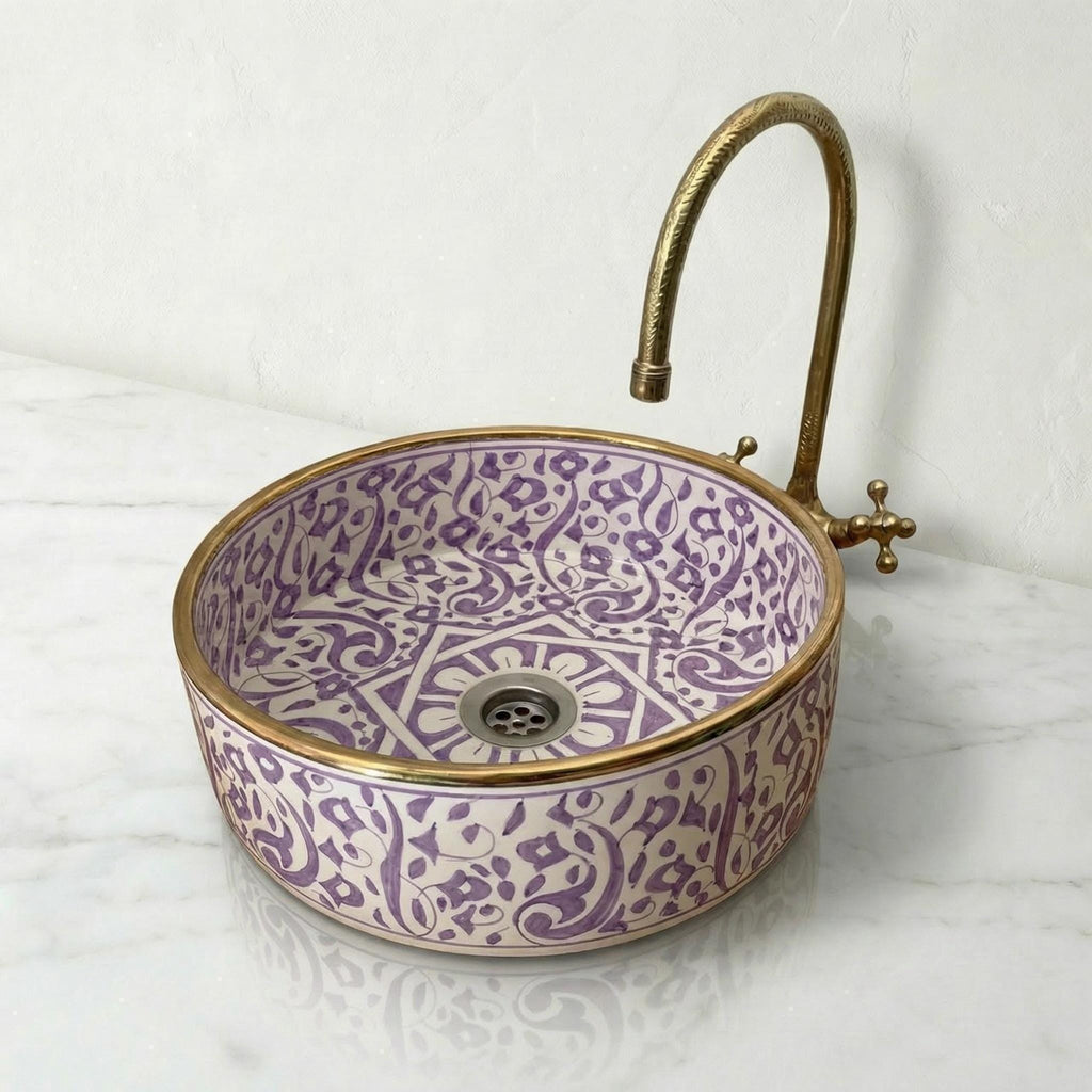 Sage Green Vessel Sink, Oval Glazed Ceramic Vanity Basin 8-16