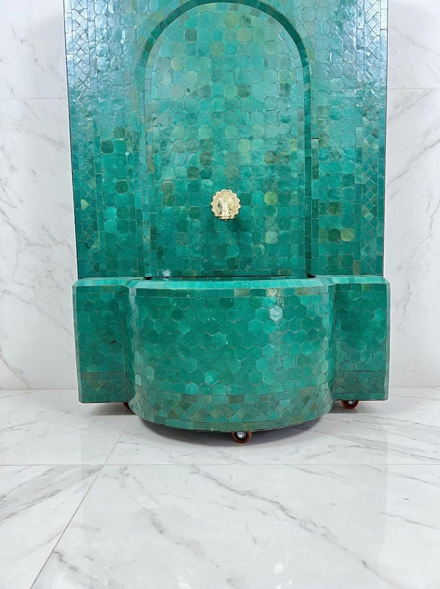 moroccan mosaic fountain, Handmade Indoor Outdoor Patio With Pump