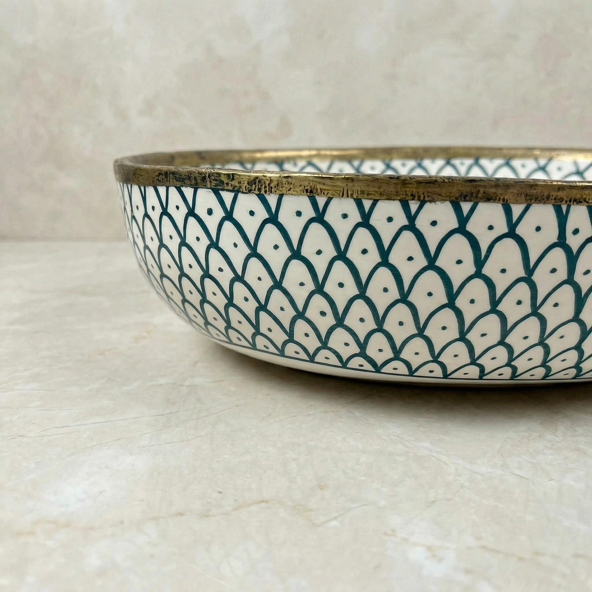 Handmade Ceramic Vessel Sink, Oval Teal Green, Gloss Porcelain New