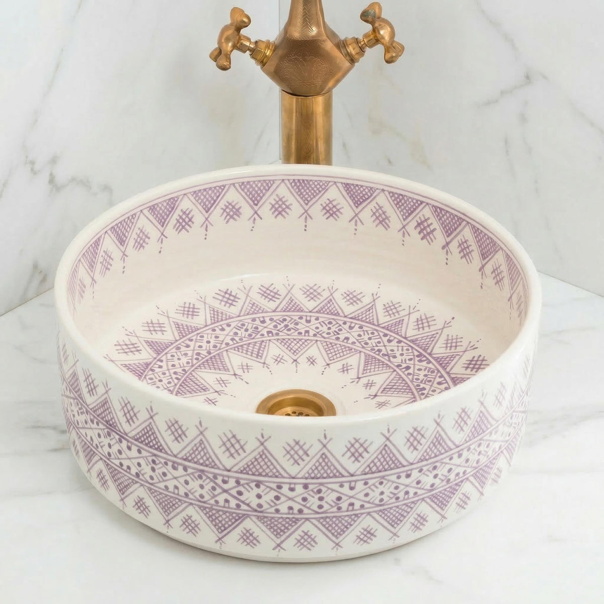Navy Blue Ceramic Sink, Handmade Vessel Basin 8-16in, Kiln-Fired.