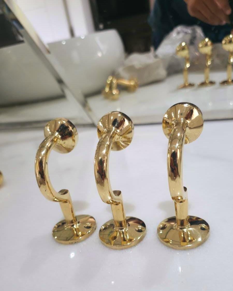 moroccan brass wall hooks, Unlacquered Brass Peg 3.7in x2.5in Pat.