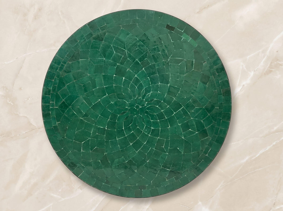 zellige tile table, Hand Glazed Moroccan Mosaic Coffee Table, 36in