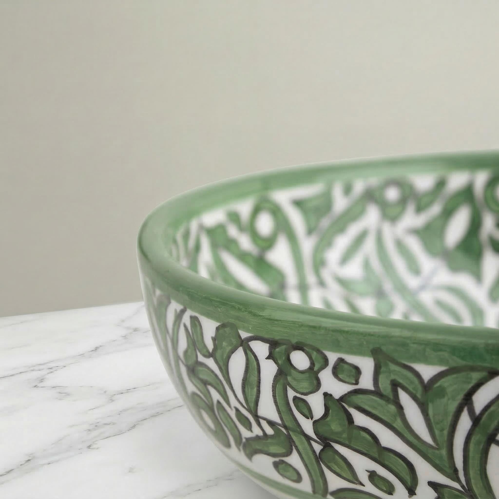 Moroccan Vessel Sink, Oval Porcelain Vanity Basin, White Gold 16in