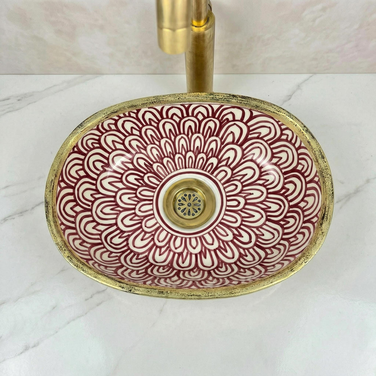 Black Porcelain Vessel Sink, Artisan Oval Porcelain Basin 5 Sizes