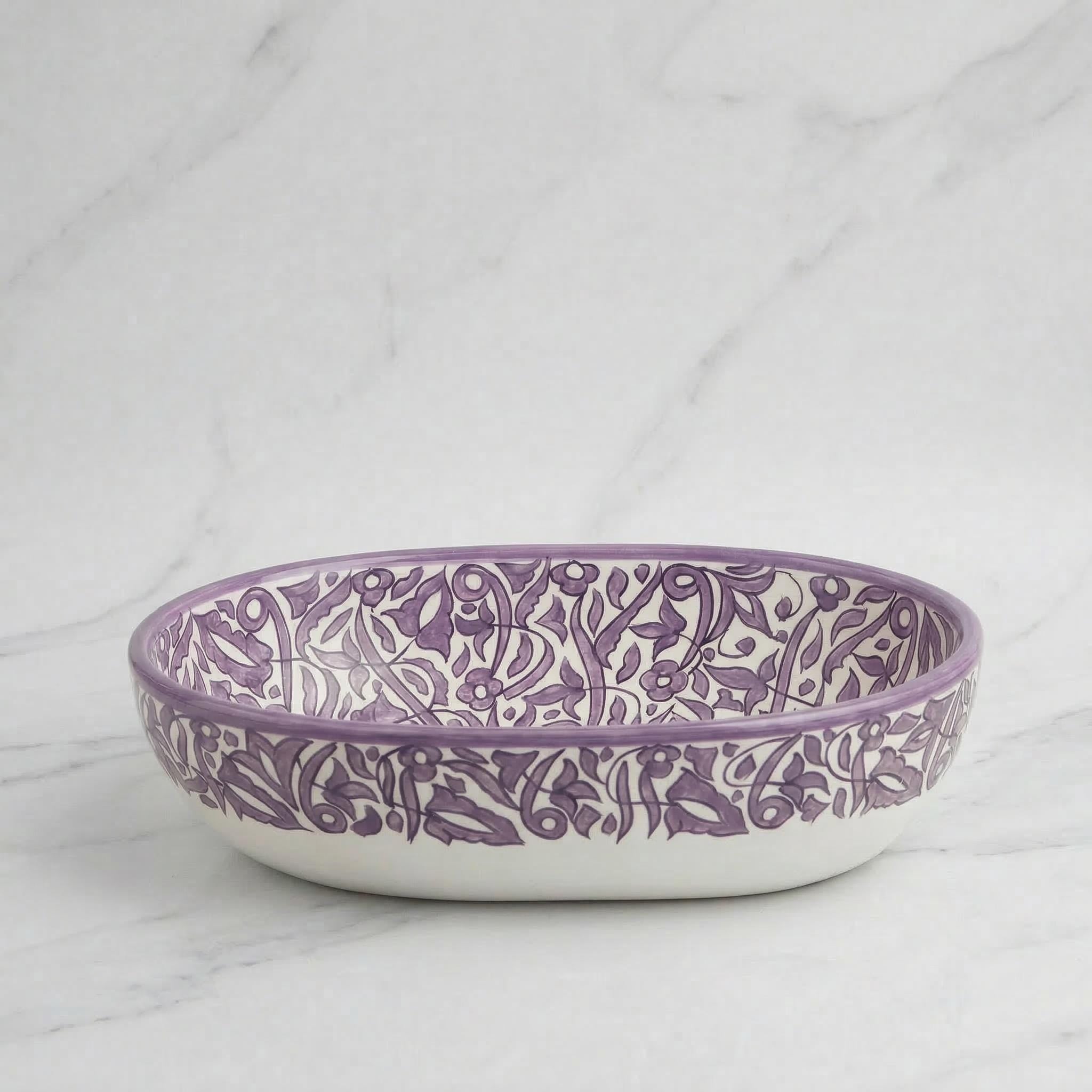 Moroccan Vessel Sink, Oval Porcelain Vanity Basin, White Gold 16in