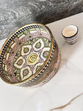 moroccan ceramic vessel sink Hand-Painted Tinin Basin Brass Drain