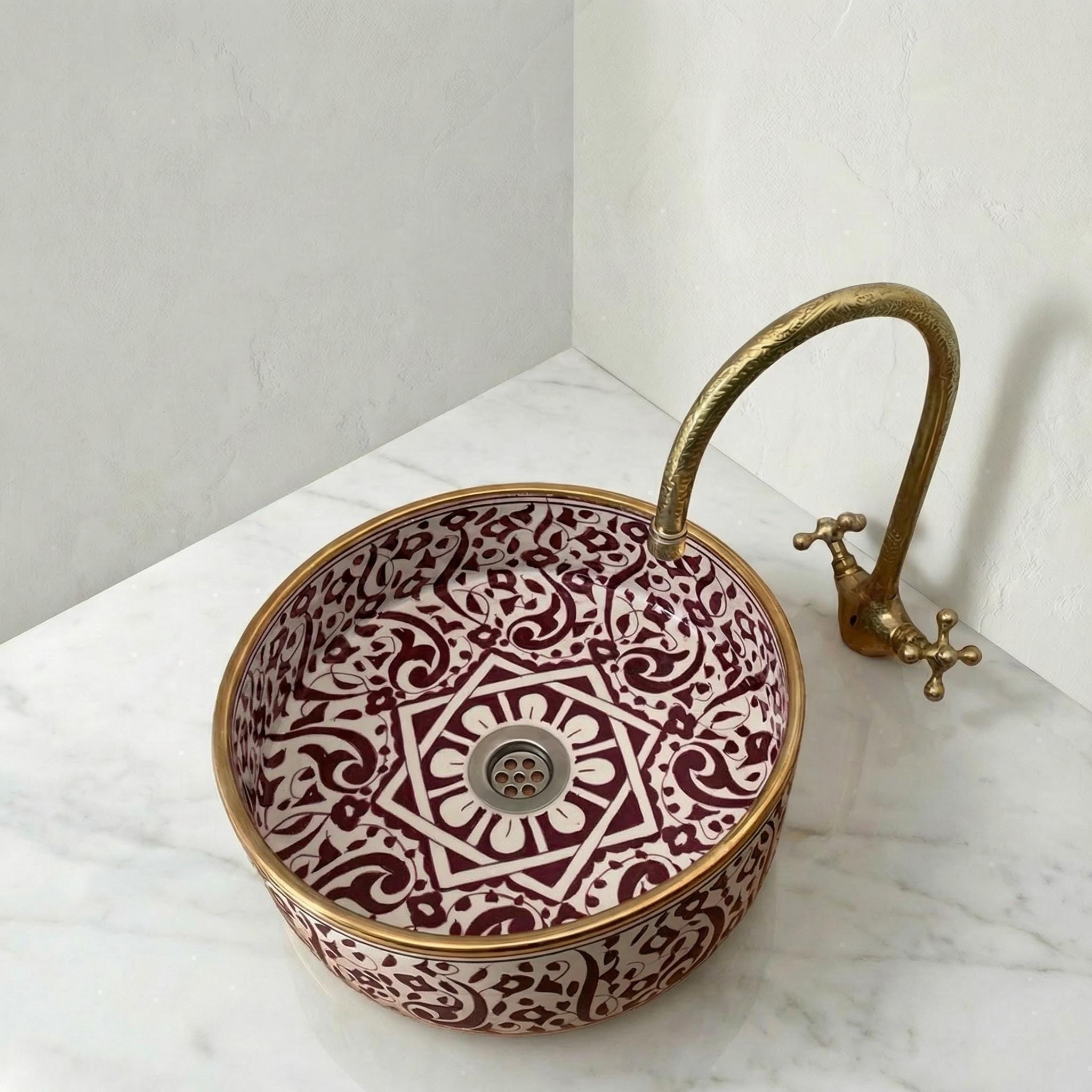 Sage Green Vessel Sink, Oval Glazed Ceramic Vanity Basin 8-16