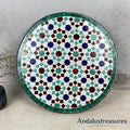 Moroccan Zellige Table, Handlaid Mosaic Console, 36 In Round Low