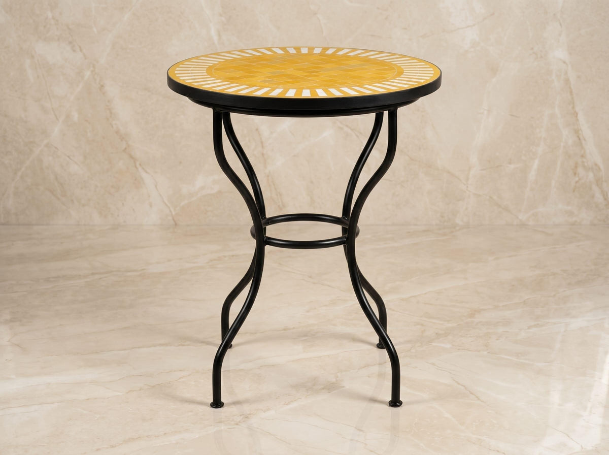 Zellige Tile Table, Hand-Glazed Moroccan Bistro Table, 30-120cmXL