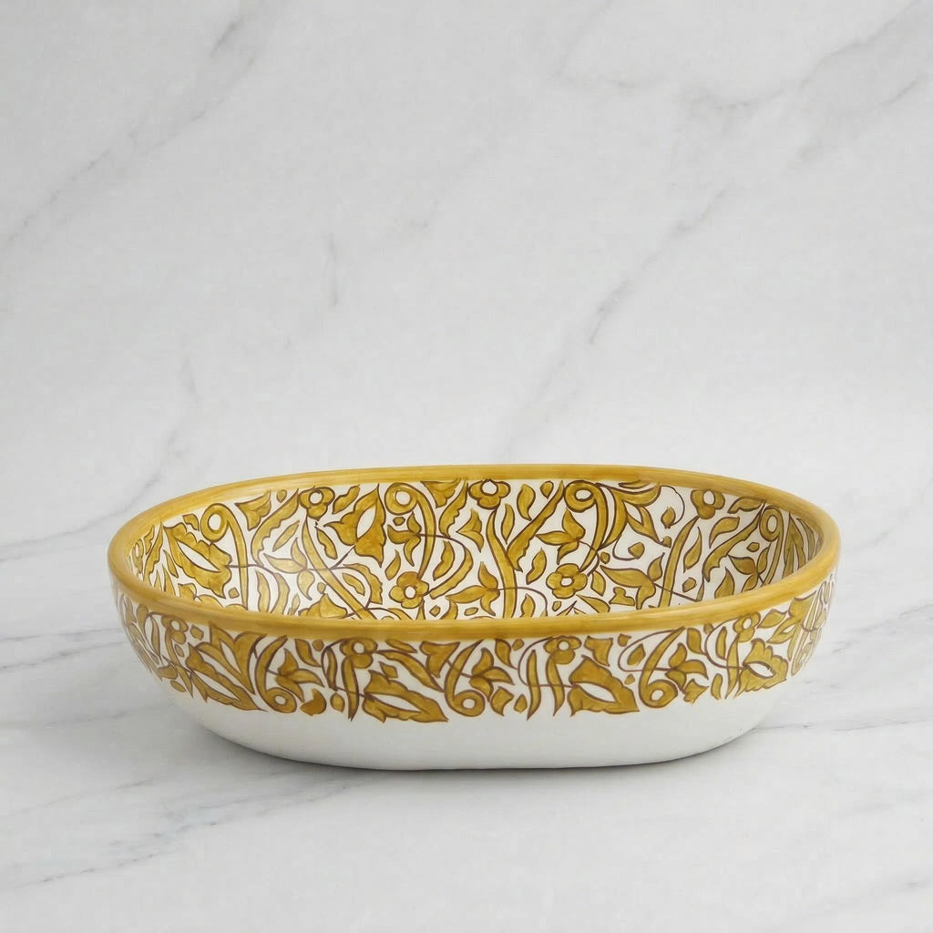 moroccan bathroom vessel sink, Emerald Green Oval Basin 38 cm Pro