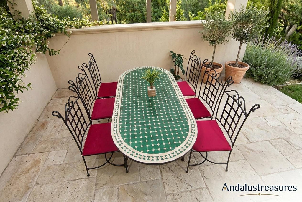 Moroccan Zellige Table, Handcut Tile-Top Console, 30-120cm Round.
