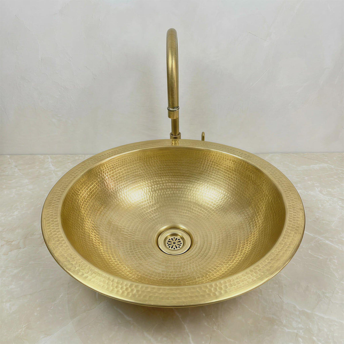 Moroccan Brass Vanity Sink, Hammered Handmade Brass Basin Fez Art