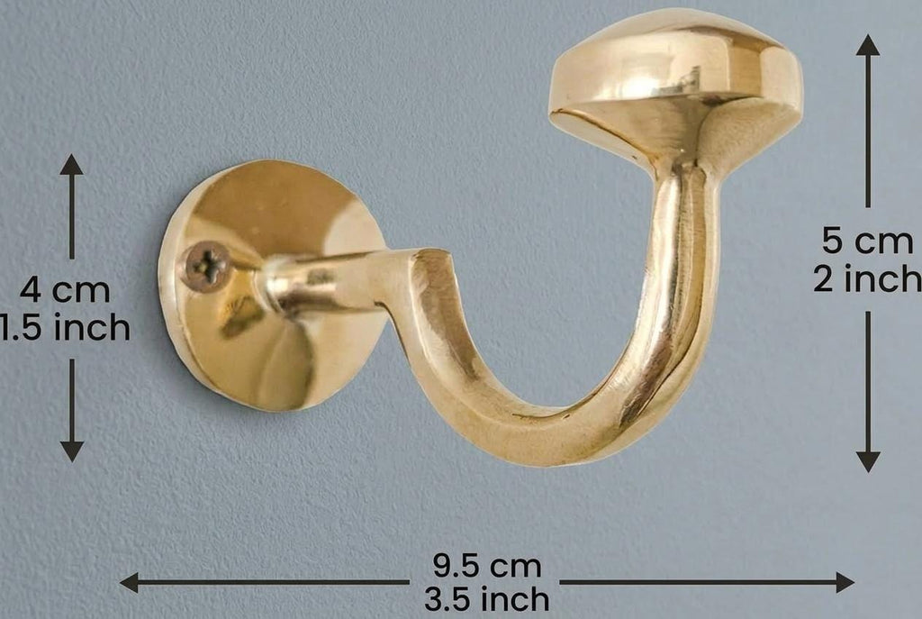 moroccan brass wall hooks, Unlacquered Brass Peg 3.7in x2.5in Pat.