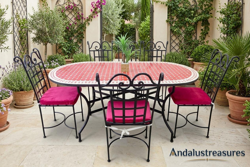 Moroccan Zellige Table, Handcut Tile-Top Console, 30-120cm Round.
