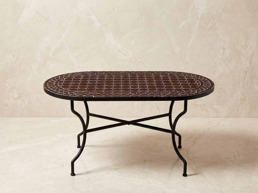 zellige tile table, Round Moroccan Mosaic, Coffee-Height 12-48In.