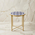 Zellige Tile Table, Emerald Mosaic Accent, 12–48 In Custom Sizes!