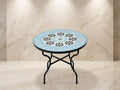 Zellige Tile Table, Handcrafted Moroccan Mosaic Coffee Table 30 In