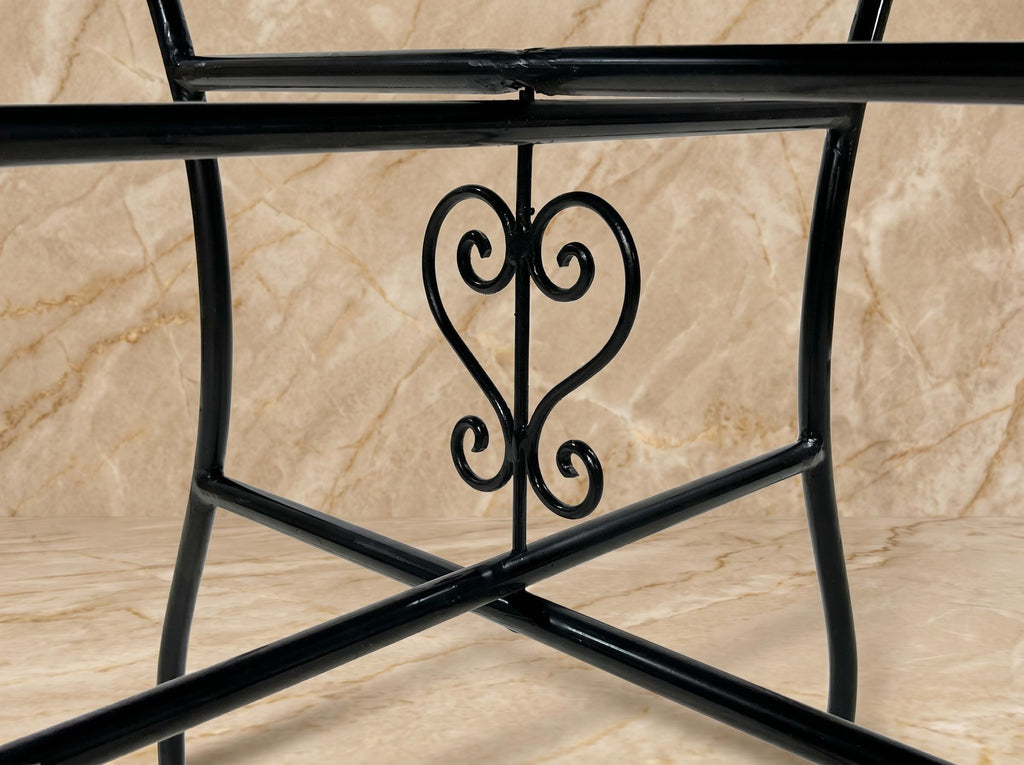 Zellige Tile Side Table, Handcrafted Moroccan Clay Mosaic, 18 In.