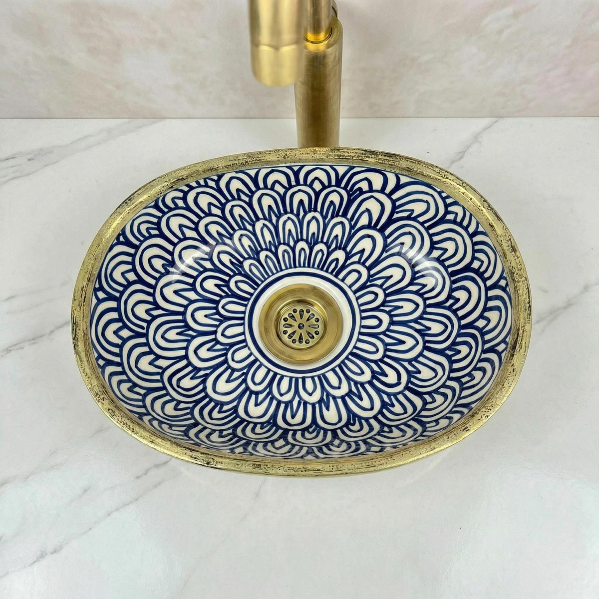 Black Porcelain Vessel Sink, Artisan Oval Porcelain Basin 5 Sizes