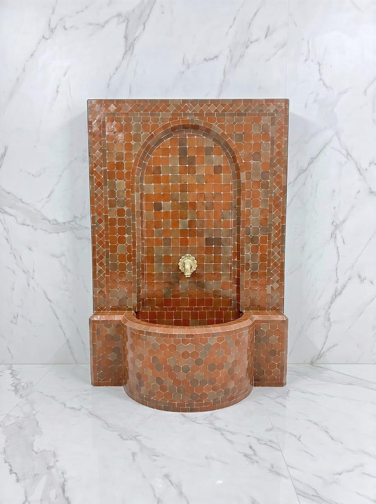 Mosaic Water Fountain Handmade Indoor Outdoor Patio With Pump Now