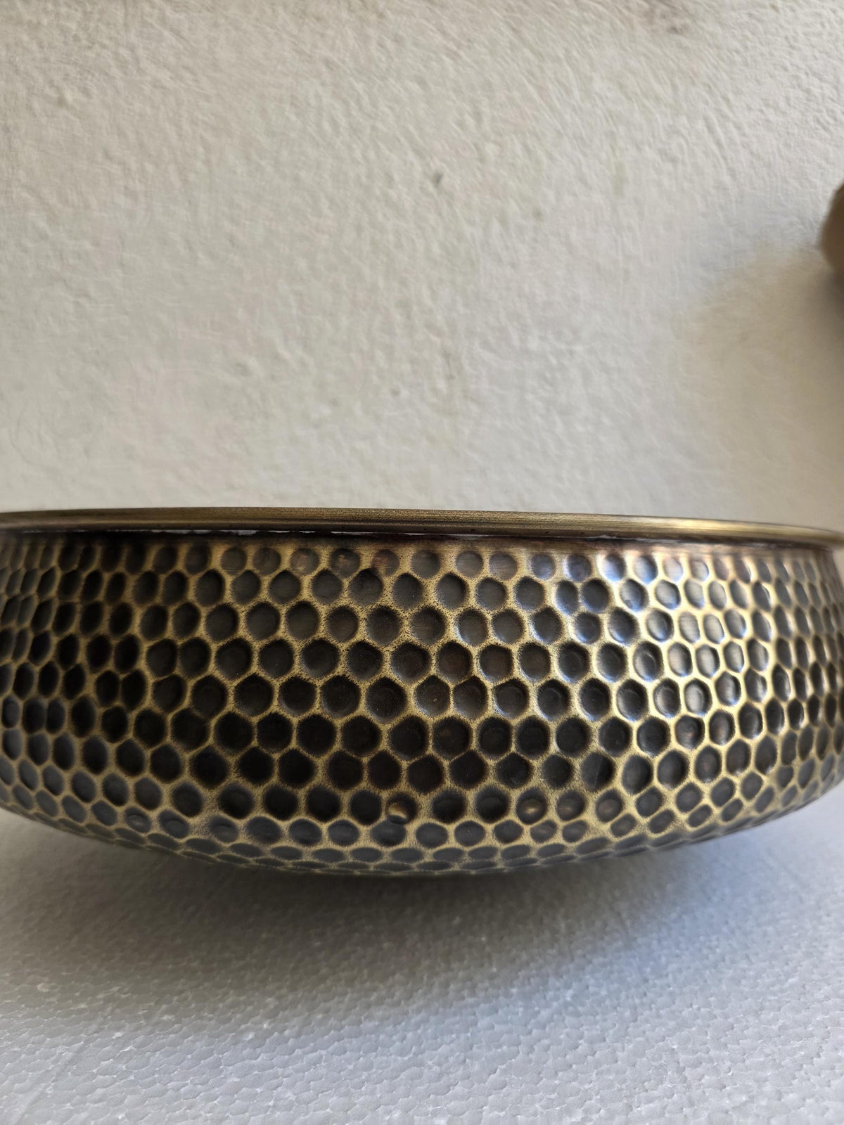 hammered brass sink, Handmade Round Vessel Sink 5" Antique Finish