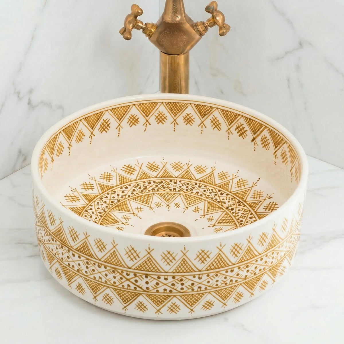 Orange Ceramic Vessel Sink, Handcrafted 12" Dia x 5" Deep Vanity!