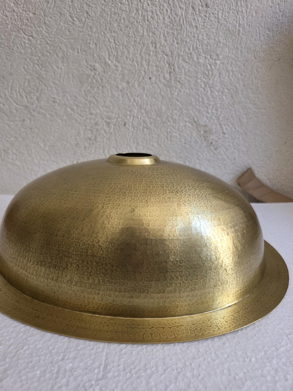 Hammered Brass Vessel Sink, 16in Round Antique Finish Basin Small