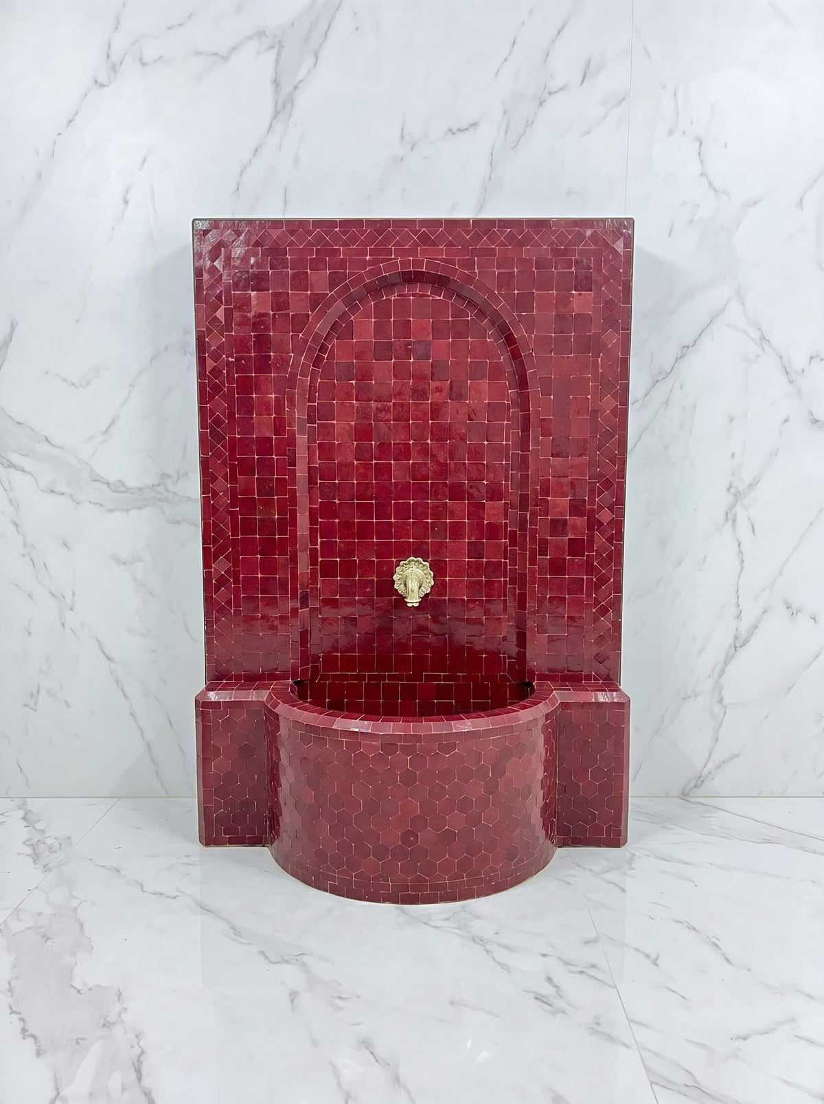 Mosaic Water Fountain Handmade Indoor Outdoor Patio With Pump Now