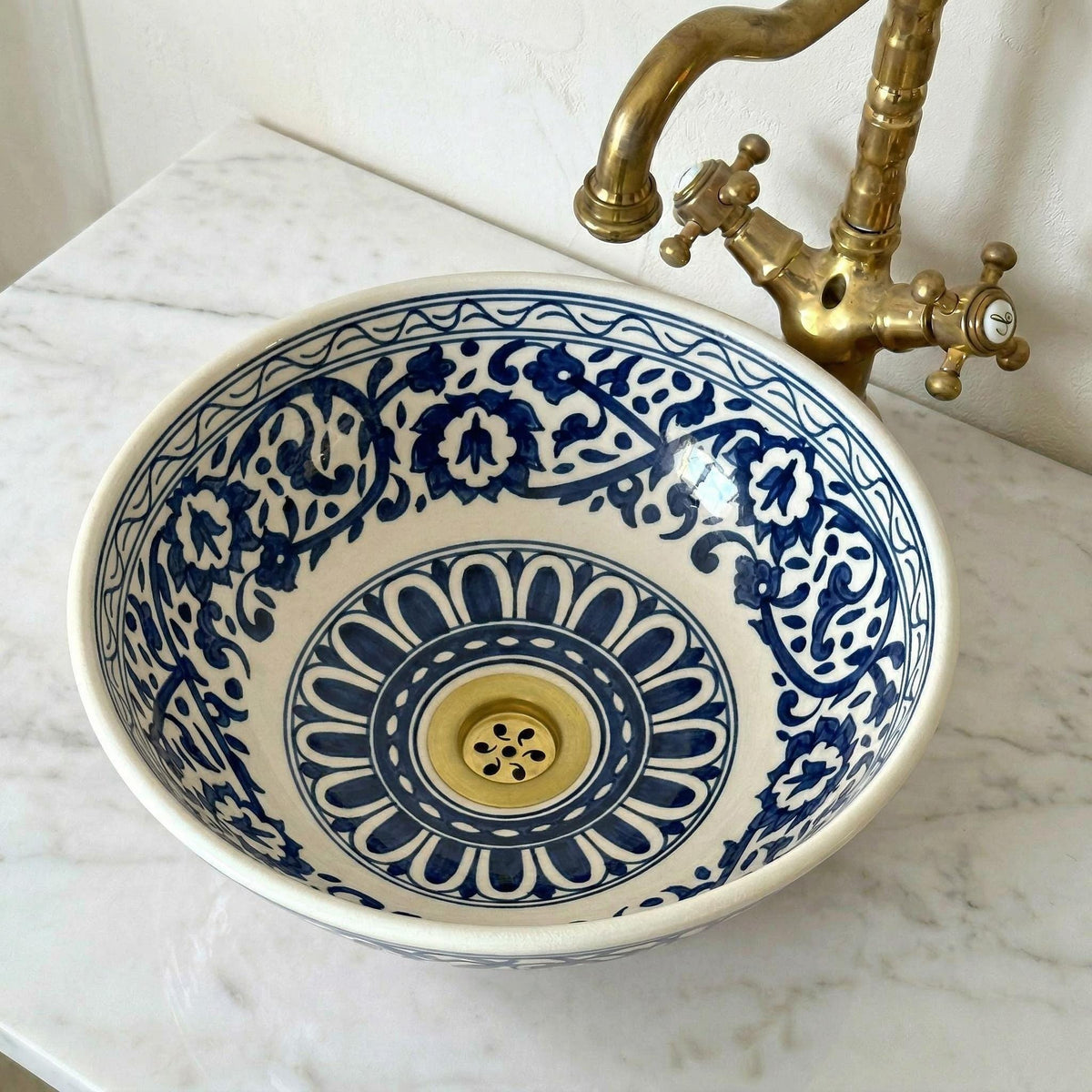 Coral Pink Vessel Sink, Handcrafted Ceramic Round Basin, 8–16 In.