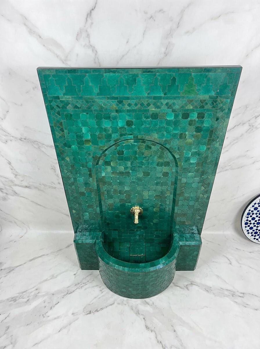moroccan mosaic fountain, Handmade Indoor Outdoor Patio With Pump