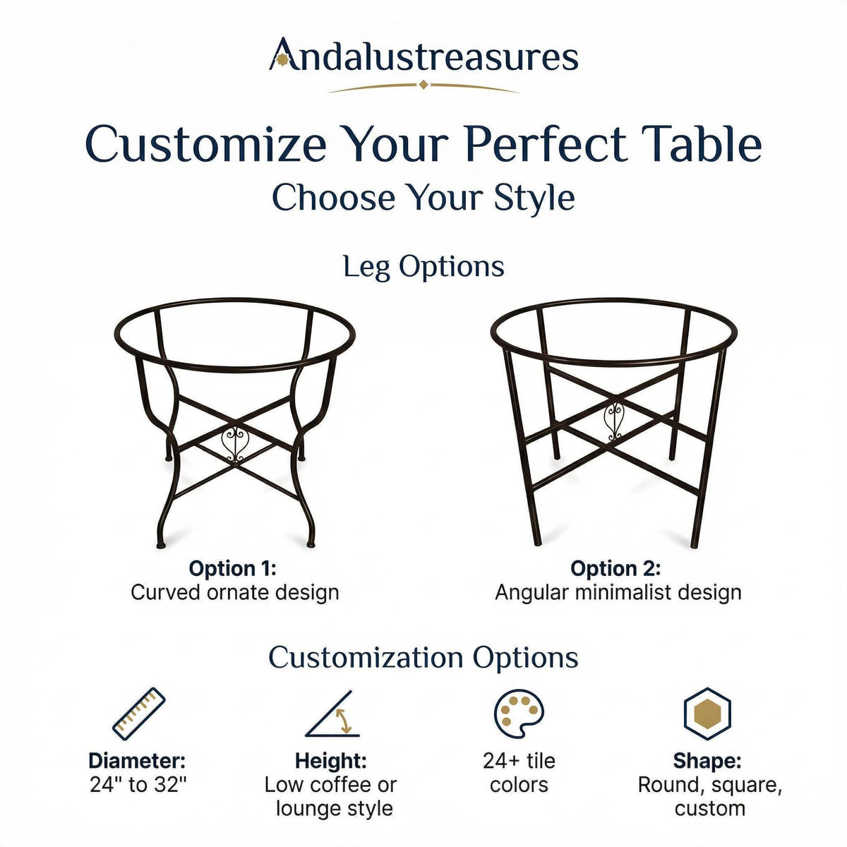 Zellige Tile Table, Emerald Mosaic Accent, 12–48 In Custom Sizes!