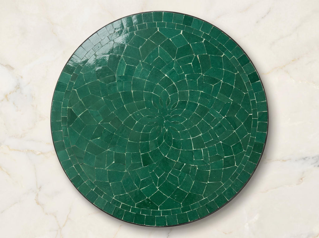 zellige tile table, Hand Glazed Moroccan Mosaic Coffee Table, 36in