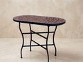 zellige tile table, Round Moroccan Mosaic, Coffee-Height 12-48In.
