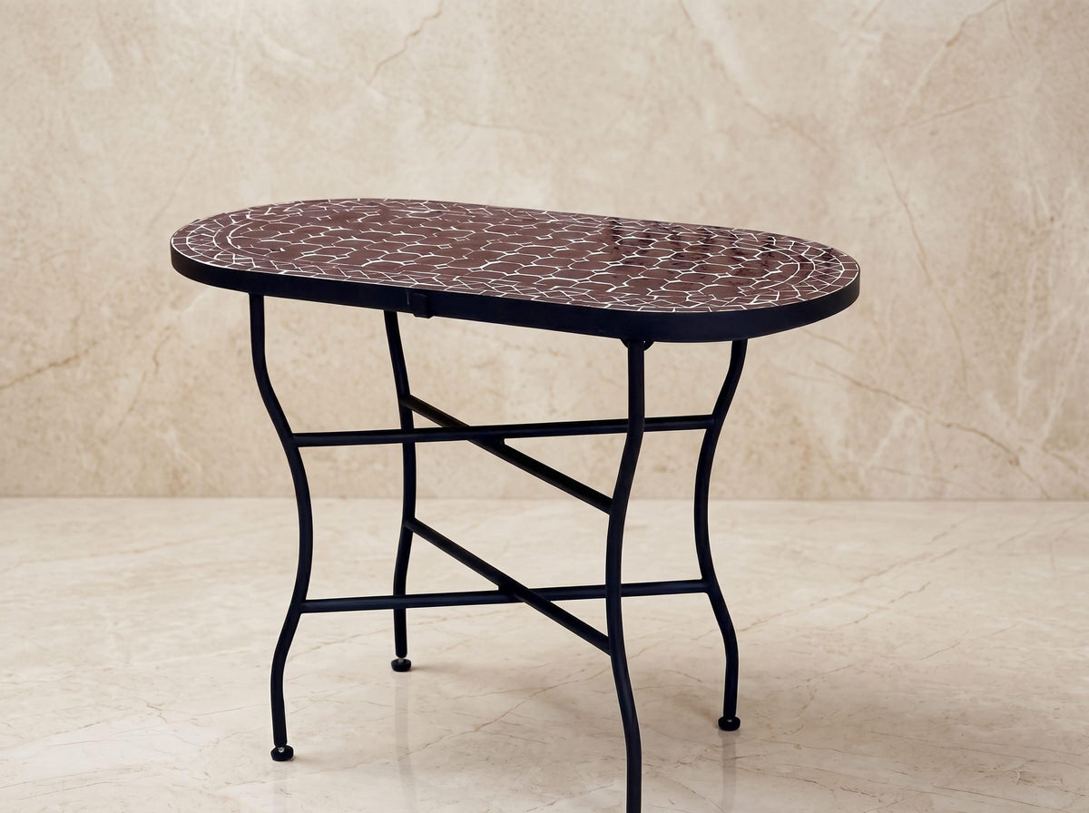 zellige tile table, Round Moroccan Mosaic, Coffee-Height 12-48In.