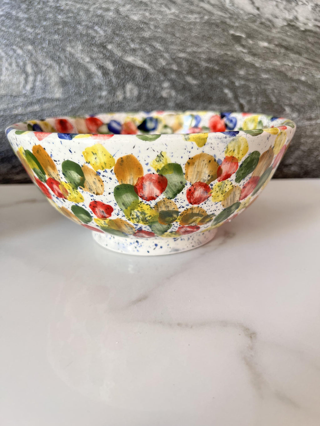 moroccan ceramic vessel sink Hand-Painted Tinin Basin Brass Drain
