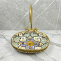 Oval Vessel Sink, Hand-Glazed Ceramic, Brass Drain Included, 40 Cm