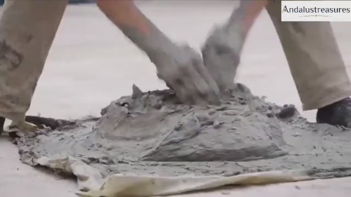 Zellige Mosaic Table, Handlaid Tile Top, Iron Hairpin Base, 36 In
